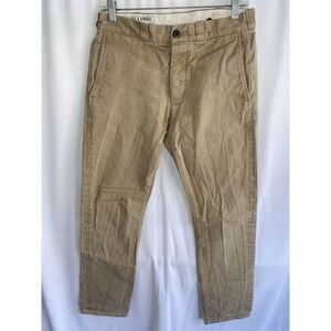 Wallace & Barnes Selvedge Tan Khaki Chino Pants Mens 11.5 Oz Sanforized 29x32